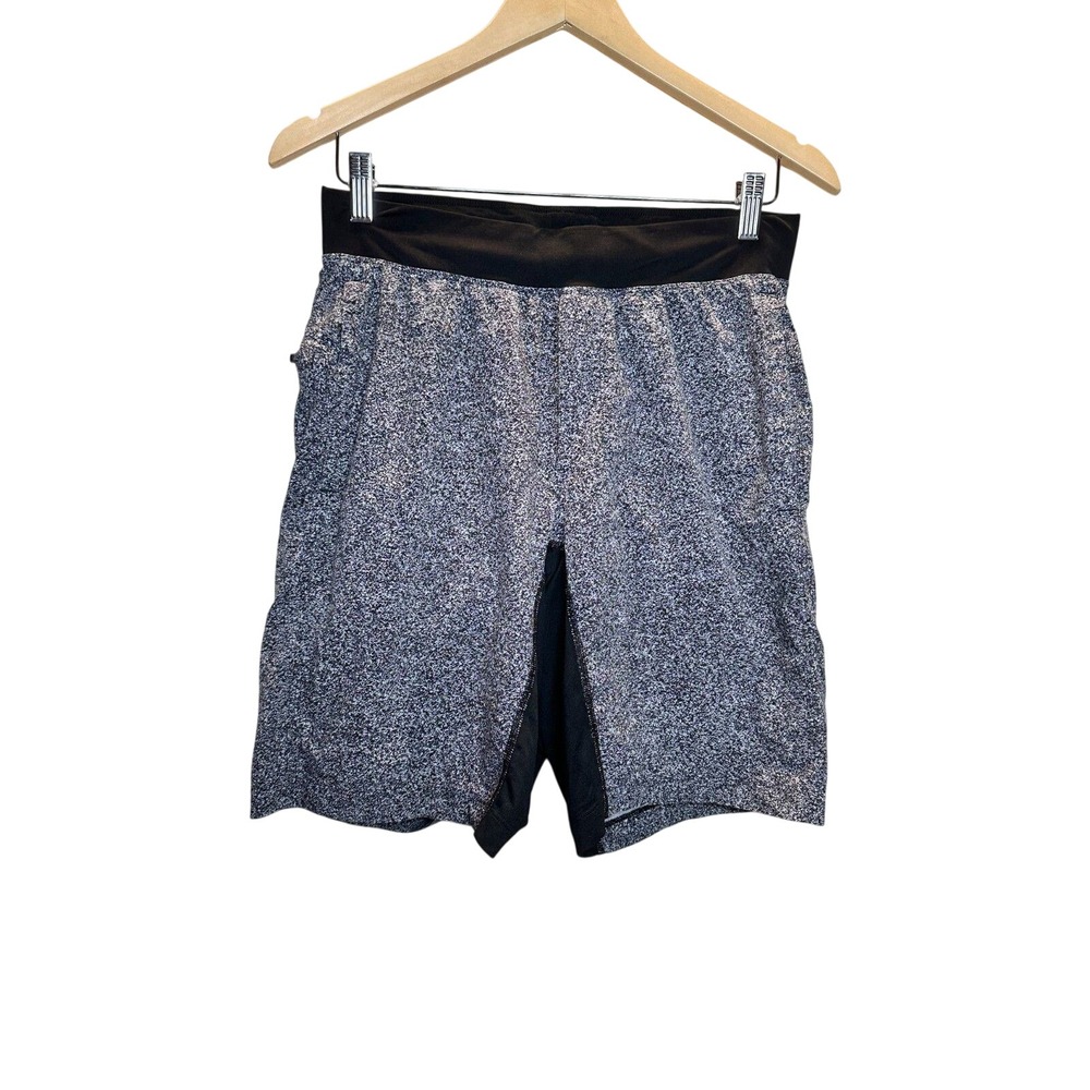 Lululemon T.H.E. Short *Luxtreme Liner 9" Men Size M Black White Static Athletic